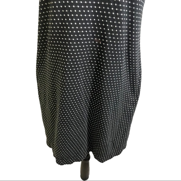 Maeve black white Polk dot T shirt style dress Size Medium Anthropologie - Picture 4 of 9